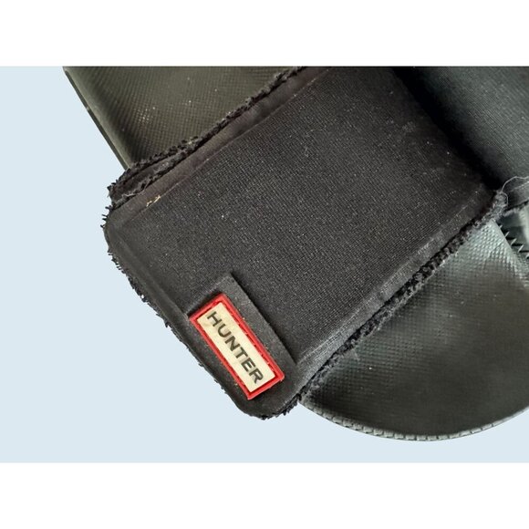 HUNTER Black Adjustable Strap Lightweight Slip On Slides Sandals Sz 7 - Picture 3 of 5
